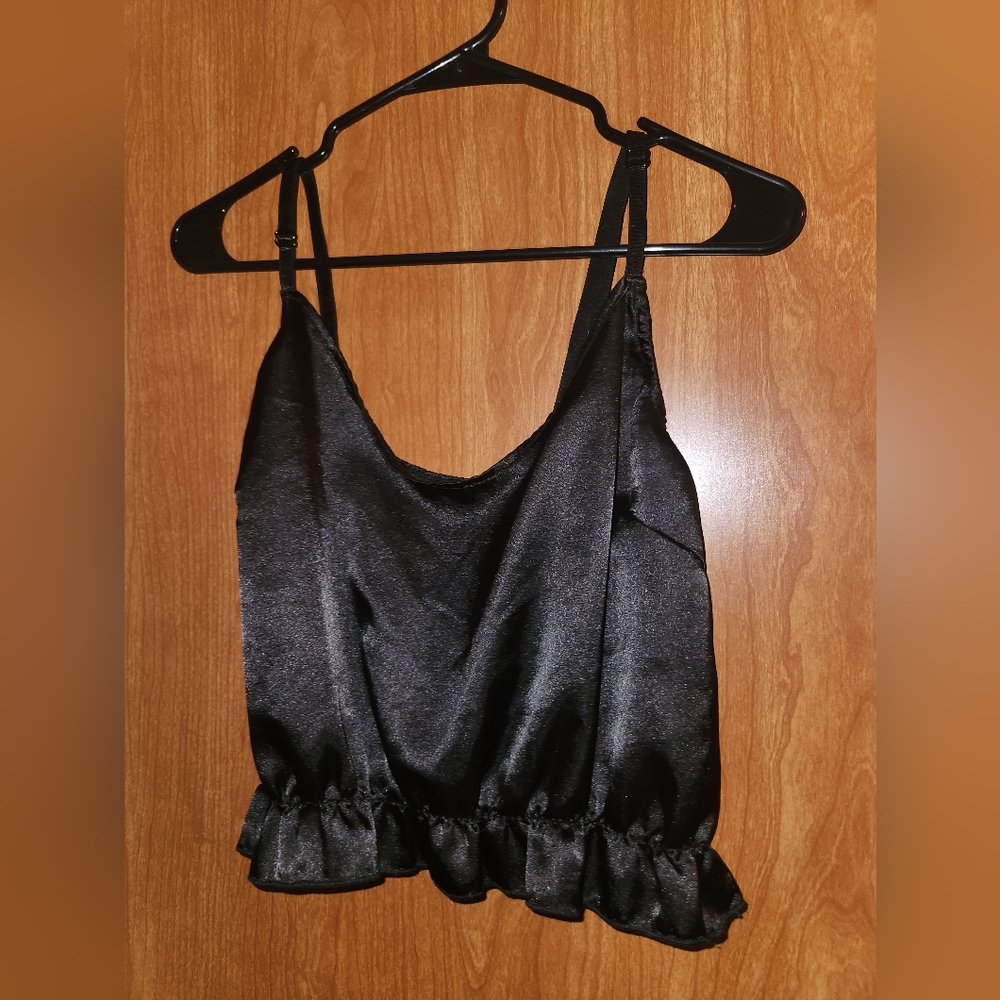 SHEIN silk crop top cami